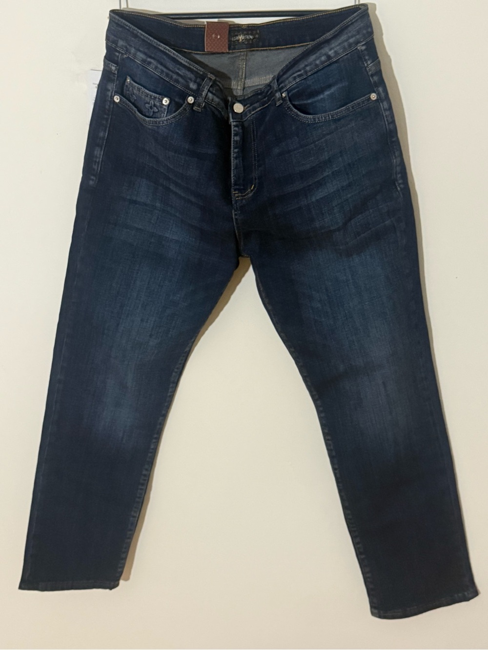 Louis Vuitton Men’s Indigo Monogram Back-Pocket Slim Straight Jeans - Picture 5 of 5